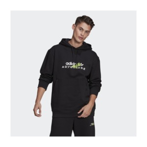 [해외]adidas Adventure Big Logo Hooded Sweatshirt [아디다스 집업] Black (GN2325)