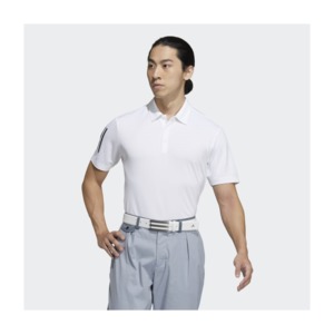[해외]3-Stripe Basic Polo Shirt [아디다스 티셔츠] White / Black (FJ9836)