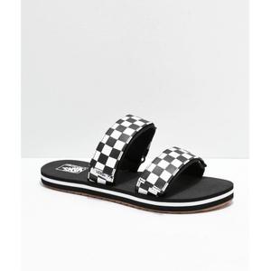 [해외]Vans Cayucas Checkerboard 2 Strap Slide Sandals [반스운동화] BLACK (306707)