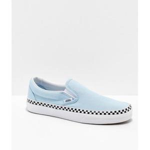 [해외]Vans Slip-On Check Foxing Blue &amp; White Skate Shoes [반스운동화] BLUE (312708)