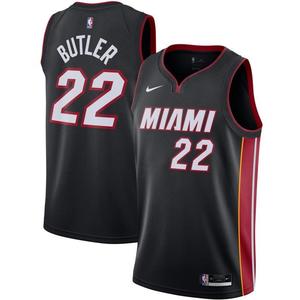 [해외] NBA 남자 Miami Heat Jimmy Butler 나이키 Black 2020/21 Swingman Jersey Icon Edition 3774130