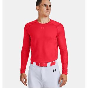 남자 UA Baseball ColdGear® Long Sleeve Red / Beta 1356872-600
