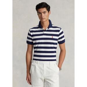 [해외] 랄프로렌 Classic Fit Striped Mesh Polo Shirt 640129_Newport_Navy/White_Newport_Navy/White
