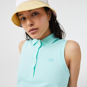[해외] 라코스테 Womens Lacoste Slim fit Sleeveless Cotton Pique Polo Shirt PF5445_NRE