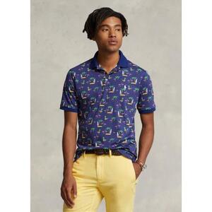 [해외] 랄프로렌 Classic Fit Soft Cotton Polo Shirt 640107_Paradise_Flamingos_Royal_Paradise_Flamingos