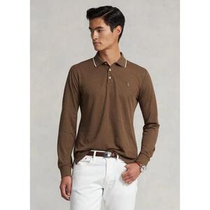 [해외] 랄프로렌 Custom Slim Fit Birdseye Polo Shirt 625706_Cedar_Heather_Cedar_Heather