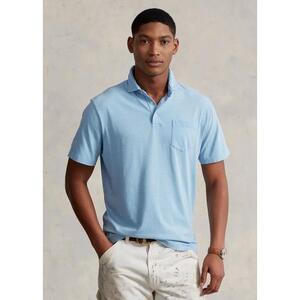 [해외] 랄프로렌 Classic Fit Cotton Linen Polo Shirt 640108_Powder_Blue_Powder_Blue