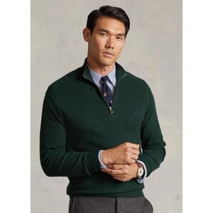 [해외] 랄프로렌 Mesh Knit Cotton Quarter Zip Sweater 625258_Hunt_Club_Green_Hunt_Club_Green