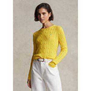 [해외] 랄프로렌 Cable Knit Cotton Crewneck Sweater 638616_Trainer_Yellow_Trainer_Yellow