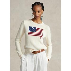 [해외] 랄프로렌 Flag Cotton Crewneck Sweater 638843_Cream_Cream