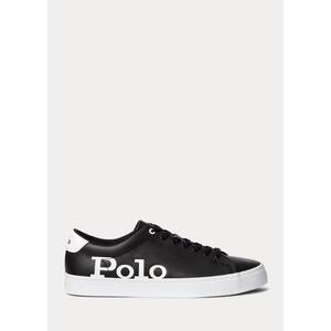 [해외] 랄프로렌 Longwood Logo Leather Sneaker 631771_Black/White_Polo_Black/White_Polo