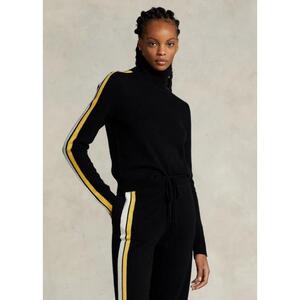 [해외] 랄프로렌 Striped Wool Cashmere Turtleneck Sweater 632727_Black_Multi_Black_Multi