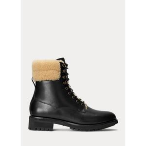[해외] 랄프로렌 Bryson Leather &amp; Shearling Field Boot 631719_Black_Black