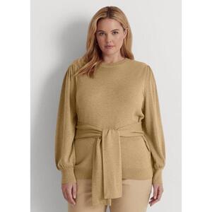 [해외] 랄프로렌 Belted Cotton Blend Sweater 630892_Classic_Camel_Heather_Classic_Camel_Heather