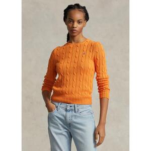 [해외] 랄프로렌 Cable Knit Cotton Crewneck Sweater 638616_Sun_Orange_Sun_Orange