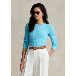 [해외] 랄프로렌 Cable Knit Cashmere Sweater 532618_French_Turquoise_French_Turquoise