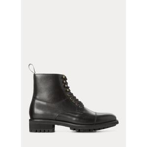 [해외] 랄프로렌 Bryson Cap Toe Leather Boot 494437_Black_Black