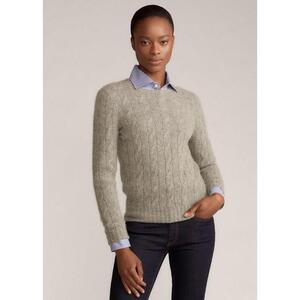 [해외] 랄프로렌 Cable Knit Cashmere Sweater 460979_Lux_Light_Gray_Melange_Lux_Light_Gray_Melan