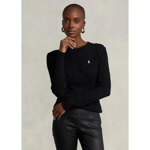 [해외] 랄프로렌 Slim Fit Cable Knit Sweater 394778_Polo_Black/White_Polo_Black/White
