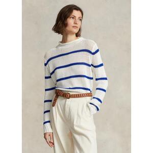 [해외] 랄프로렌 Striped Cotton Rollneck Sweater 638841_White/Royal_Blue_White/Royal_Blue