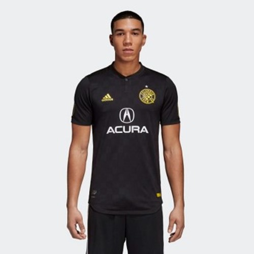[해외] ADIDAS USA Mens Soccer Columbus Crew SC Away Authentic Jersey [아디다스축구유니폼] Black/Yellow/Solid Grey (CE6262)
