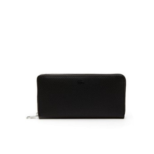 [해외] Lacoste Mens Chantaco Pique Leather 16 Card Zip Wallet [라코스테지갑,라코스테시계] black (NH2295CE_000_24)