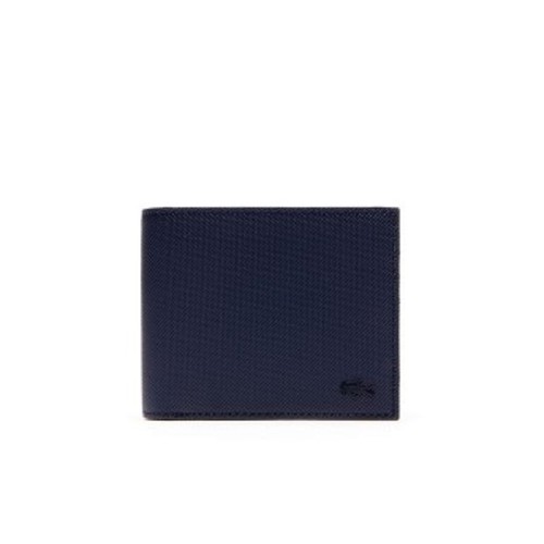 [해외] Lacoste Mens Classic Petit Pique Three Card Wallet [라코스테지갑,라코스테시계] PEACOAT (NH2309HC_021_24)