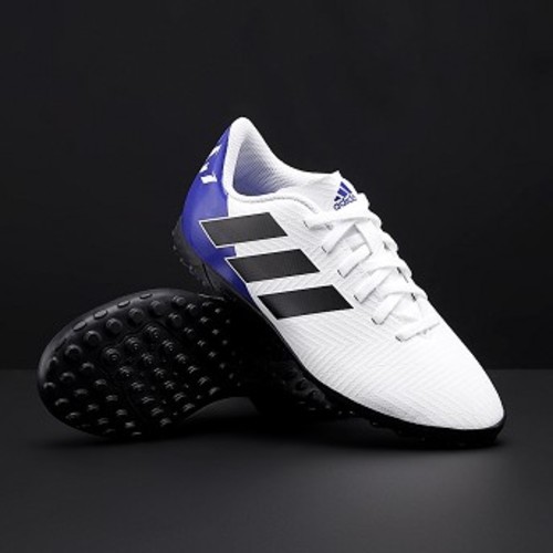 [해외] adidas Kids Nemeziz Messi Tango 18.4 TF - White/Core Black/Football Blue [아디다스축구화,아디다스풋살화] (185874)