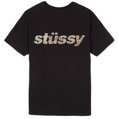 [해외] Stussy Camo Italic 티셔츠 [스투시반팔티,스투시티셔츠] (1904259_BLAC_1)