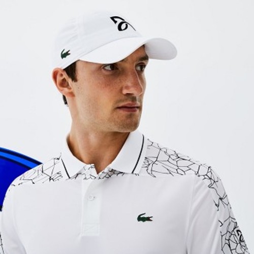 [해외] Mens Sport Tennis Microfiber Cap - Support With Style Collection for Novak Djokovic [라코스테 모자] White (RK3881-51)