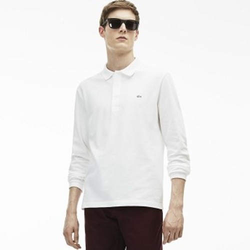 [해외] Mens Slim Fit Stretch Mini Pique Polo Shirt [라코스테 반팔,폴로티] White (PH4010-51)