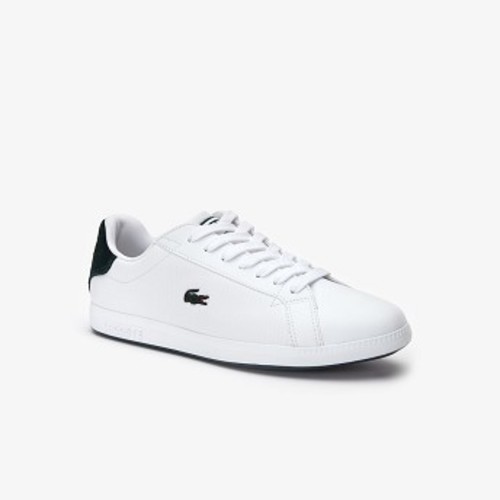 Womens Graduate Leather Sneakers [라코스테 운동화] WHITE/DARK GREEN-1R5 (Selected colour) (38SFA0018)