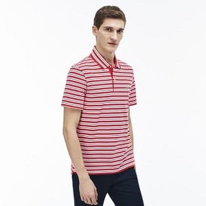 [해외] Lacoste Mens Stripe Ribbed Collar Pique Polo Shirt [라코스테카라티,라코스테반팔티] (PH2047_A3F_20)