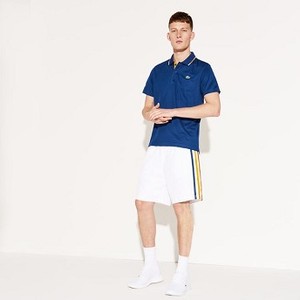 [해외] Lacoste Mens Lacoste SPORT Colored Bands Taffeta Tennis Shorts [라코스테바지] white/navy-buttercup-apri (GH3134_PY3_20)