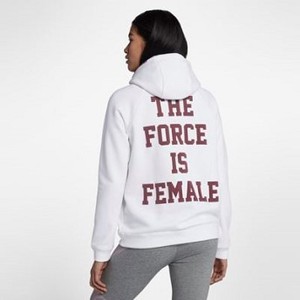 [해외] NIKE Nike Sportswear Force Is Female [나이키후드티] White (AO8080-100)