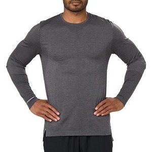 [해외] ASICS Seamless Long Sleeve T-Shirt - Mens [아식스운동화] Dark Grey Heather (45870773)