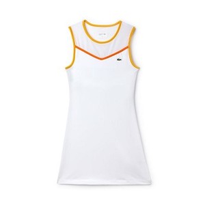 [해외] Lacoste Womens SPORT Tech Jersey And Mesh Racerback Tennis Dress [라코스테원피스] white/white-buttercup-apr (EF3429_JZB_24)