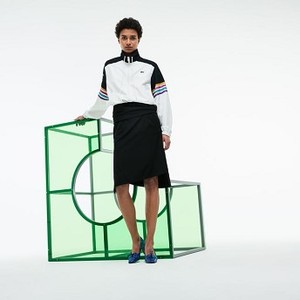 [해외] Lacoste Womens Fashion Show Asymmetrical Twisted Tech Taffeta Skirt [라코스테원피스] BLACK (JF8486_031_20)