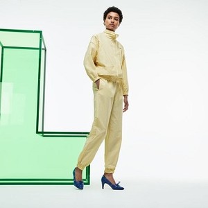 [해외] Lacoste Womens Fashion Show Loose Fit Technical Canvas Sweatpants [라코스테바지] ANTHORE YELLOW (HF0982_GMB_20)