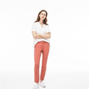 [해외] Lacoste Womens Regular Fit Pleated Pants [라코스테바지] sierra red (HF2965_ZV9_20)