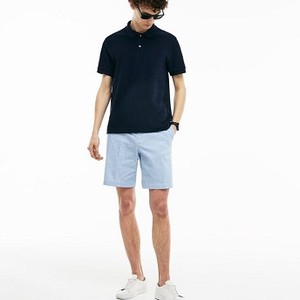 [해외] Lacoste Mens Regular Fit Seersucker Bermuda Shorts [라코스테바지] medway blue/white (FH4678_PNF_20)