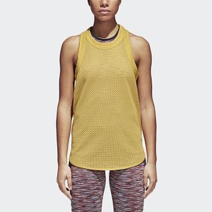 [해외] ADIDAS USA Womens adidas by Stella McCartney Yoga Cotton Touch Tank Top [아디다스탱크탑] Toasted Gold (CG0152)