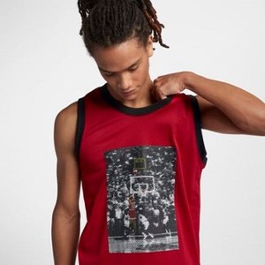 [해외] NIKE Jordan Sportswear Last Shot Mesh [나이키티셔츠,나이키반팔티] Gym Red/Black/Black (AQ0697-687)
