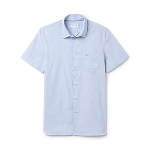 [해외] Lacoste Mens Slim Fit Thin Striped Poplin Shirt [라코스테맨투맨] hemisphere blue/white (CH4997_1ZZ_24)