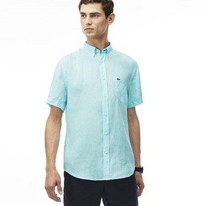 [해외] Lacoste Mens Regular fit shirt in linen with short sleeves [라코스테맨투맨] EDEN (CH6299_G5K_24)