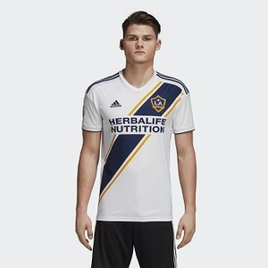 [해외] ADIDAS USA Mens Soccer LA Galaxy Home Replica Jersey [아디다스축구유니폼] White/Collegiate Navy/Collegiate Gold (CE3296)