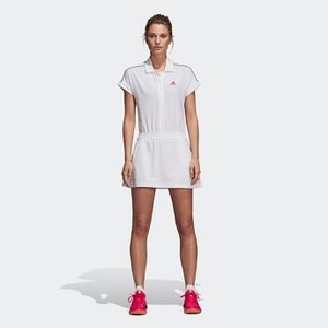 [해외] ADIDAS USA Womens Tennis Seasonal Dress [아디다스원피스,아디다스치마] White/Shock Pink (CY2266)