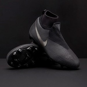 [해외] Nike Kids Phantom Vision Elite DF FG/MG - Black/Black [나이키 축구화, 풋살화, 터프화] (187660)