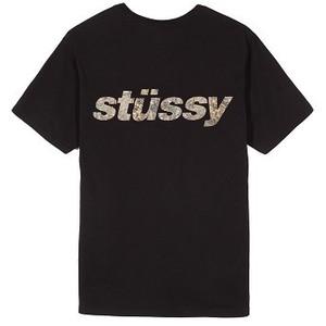 [해외] Stussy Camo Italic 티셔츠 [스투시반팔티,스투시티셔츠] (1904259_BLAC_1)