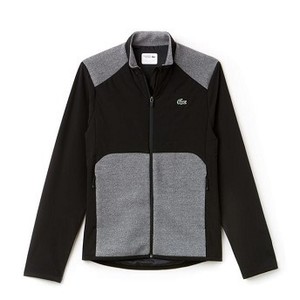 [해외] Mens SPORT Water-Resistant Bi-Material Golf Jacket [라코스테 LACOSTE] Black/Black/Black (BH1802-51-BMB)